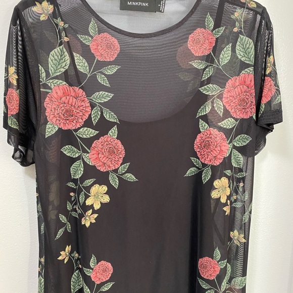 Minkpink night rose tee dress size small - Picture 8 of 10